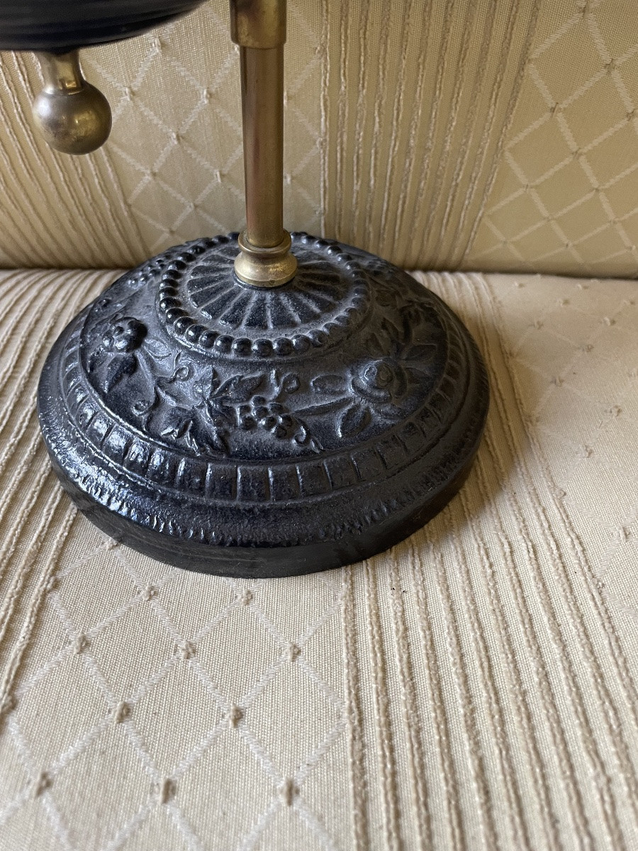 Antica lampada a olio Kosmos. Braccio regolabile, Germania 1870/90-photo-4