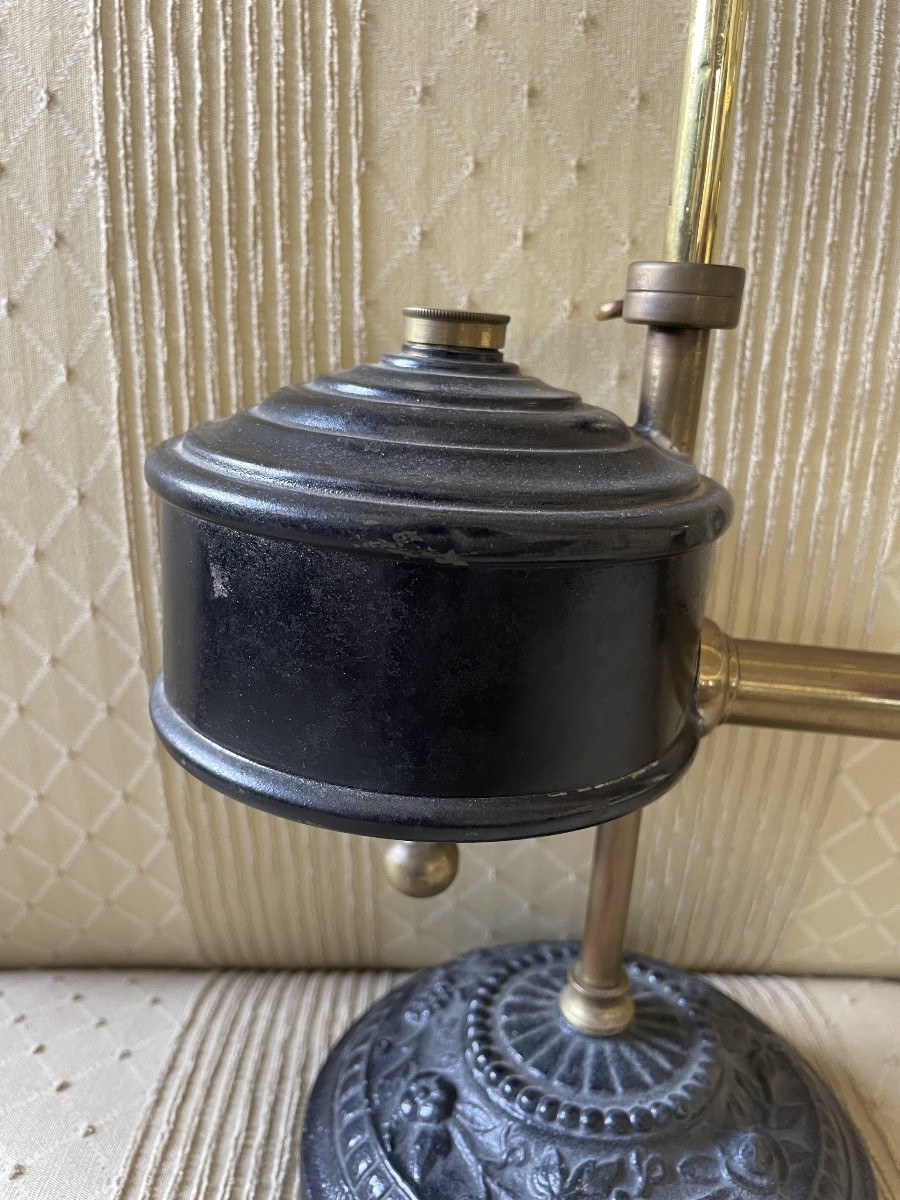 Antica lampada a olio Kosmos. Braccio regolabile, Germania 1870/90-photo-1