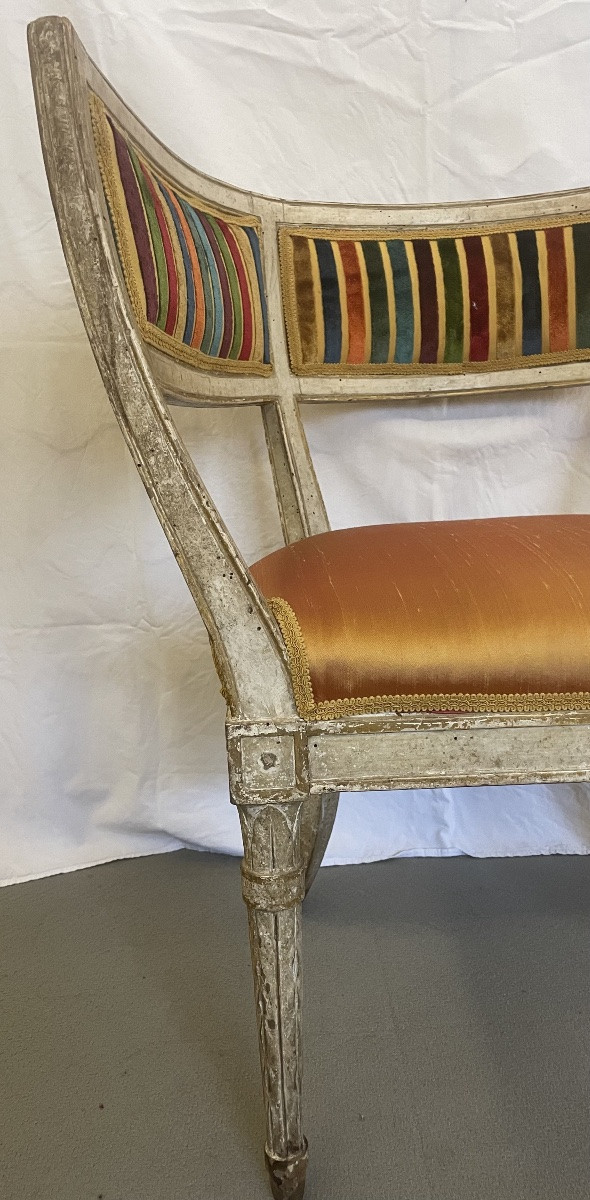 Poltrona Luigi XVI laccata e dorata, Francia, 18esimo secolo -photo-4