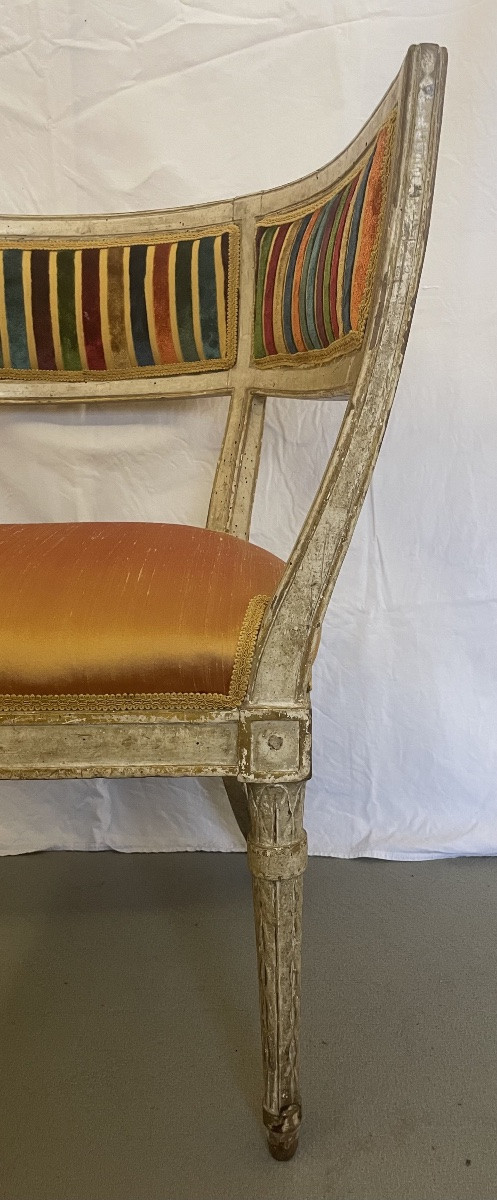 Poltrona Luigi XVI laccata e dorata, Francia, 18esimo secolo -photo-1