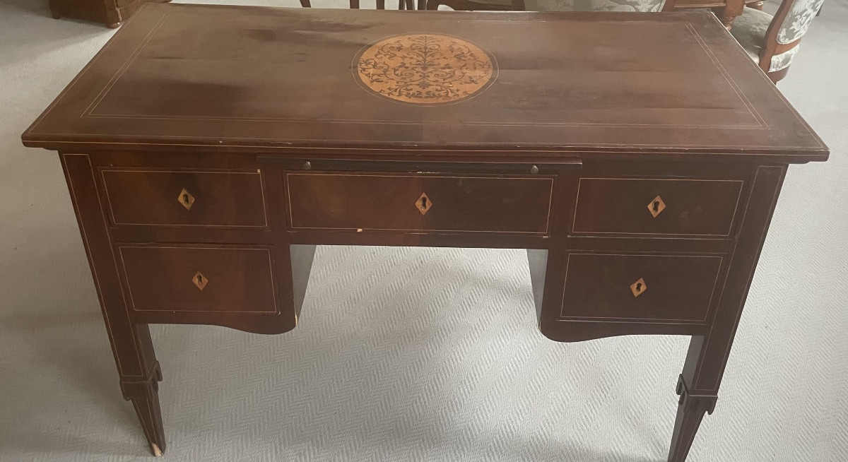 Scrivania da centro Carlo X,  Italia, prima metà del 19esimo secolo 