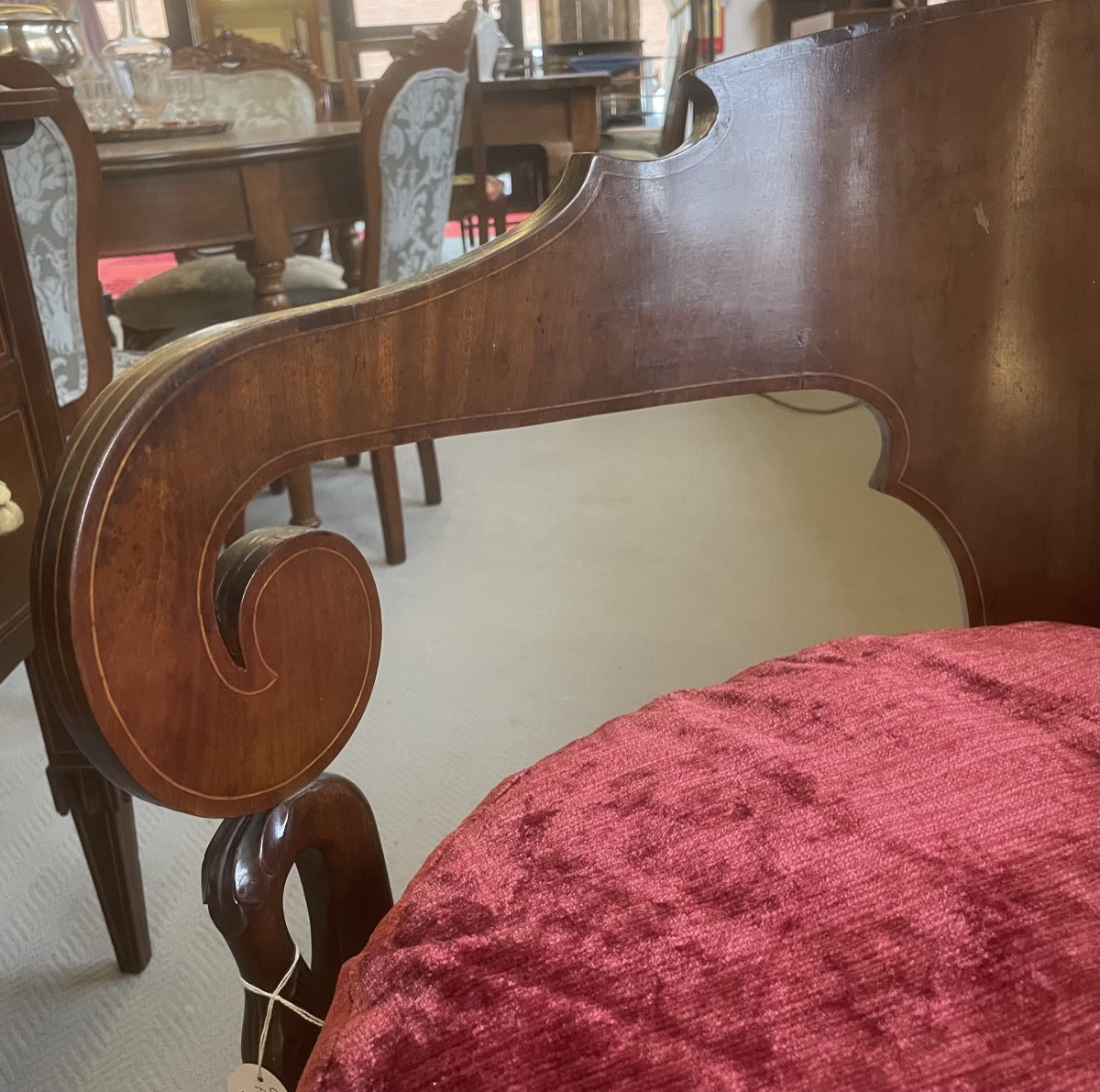 Poltrona girevole a pozzetto. Carlo X, Francia 1830/40-photo-2