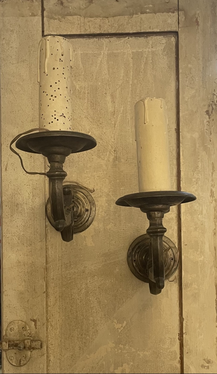 Coppia di antiche applique, 18esimo secolo-photo-3