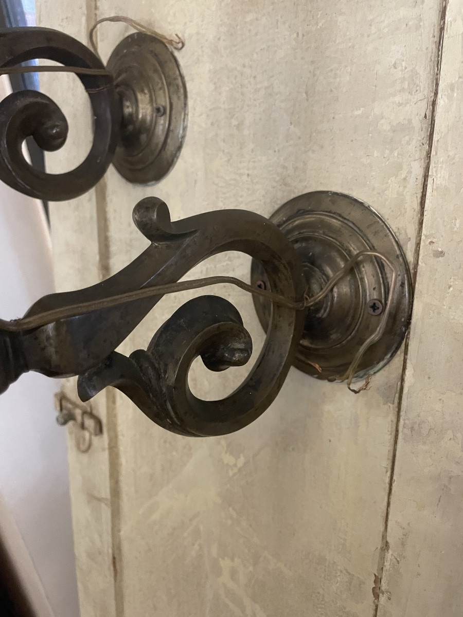 Coppia di antiche applique, 18esimo secolo-photo-7