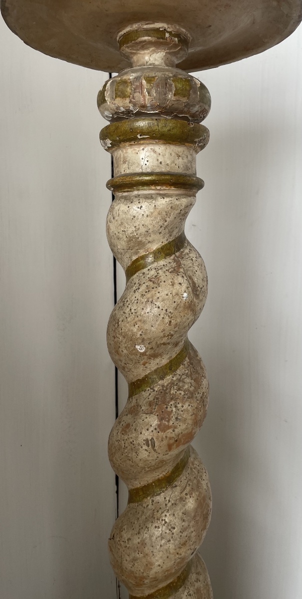 Antica colonna a tortiglione, epoca e stile Luigi XIV -photo-2