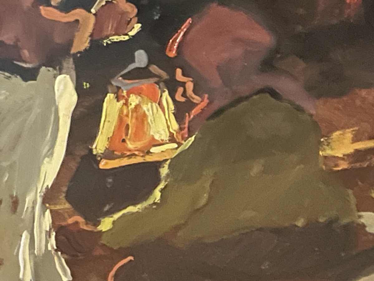 Gitani di notte. Olio su faesite. Basso Ragni, anni 50/60-photo-8