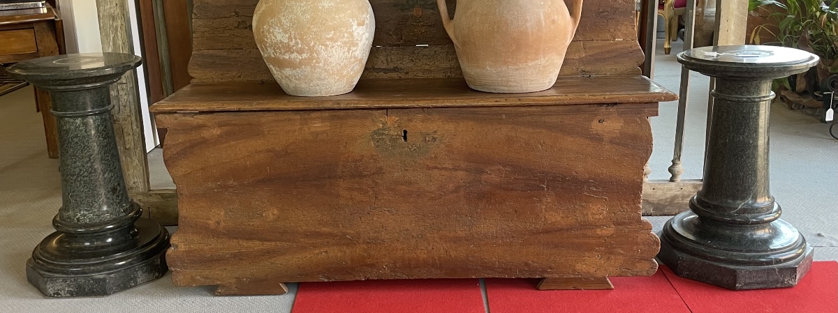 Coppia colonne neoclassiche in marmo verde Prato. Toscana 18/19esimo secolo 