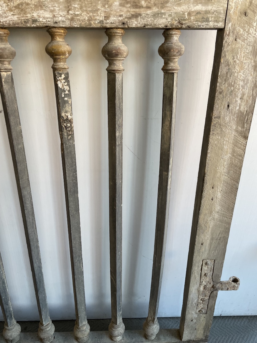Antico cancello da interno laccato e dorato, epoca e stile Impero -photo-1