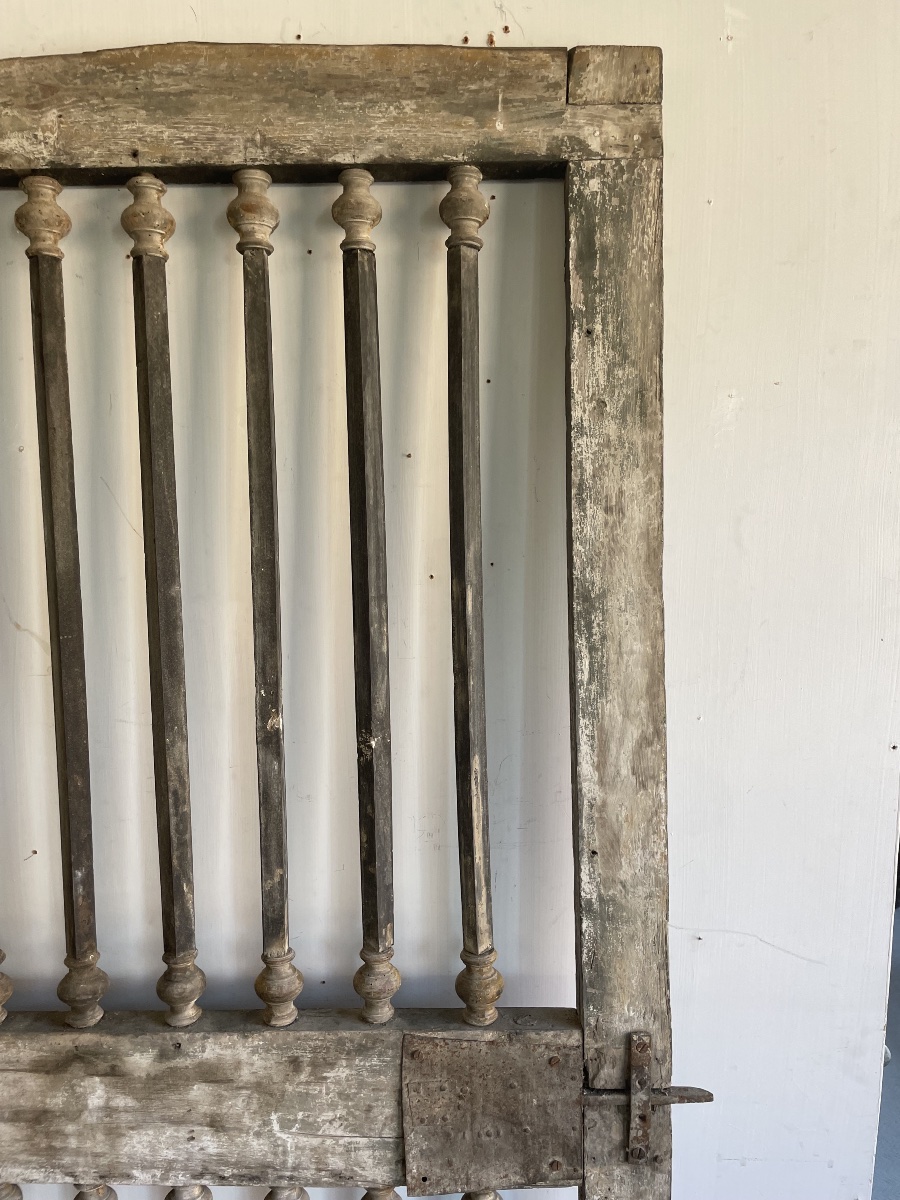 Antico cancello da interno laccato e dorato, epoca e stile Impero -photo-1