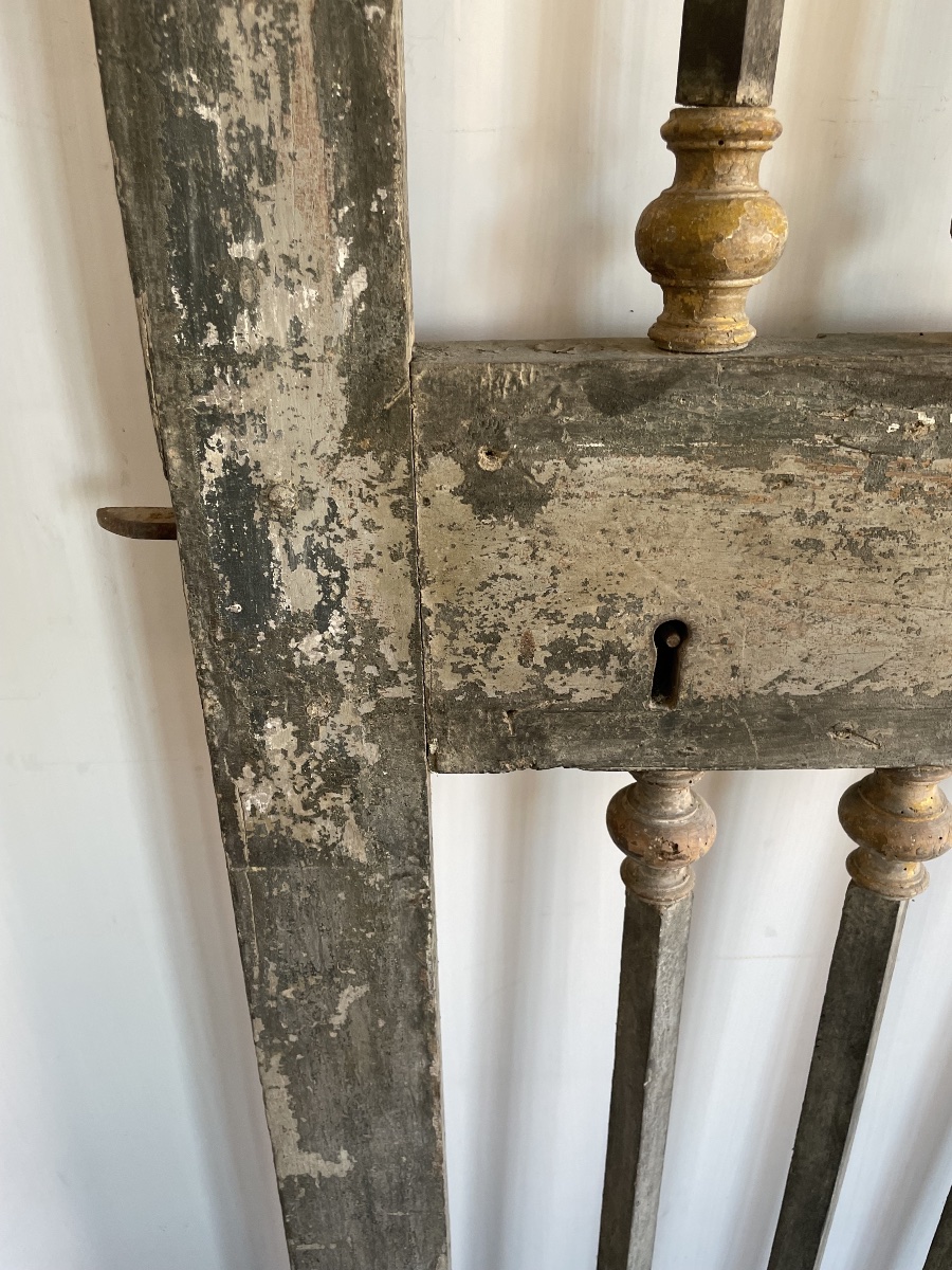 Antico cancello da interno laccato e dorato, epoca e stile Impero -photo-6