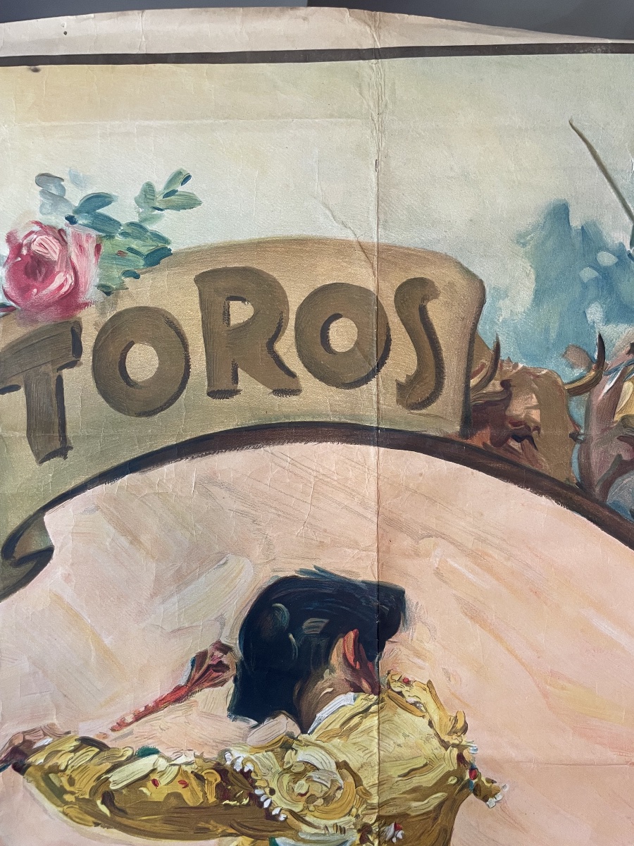 Antico manifesto Toros, carteles de Toros, 1930/40. Manifesto #1-photo-3