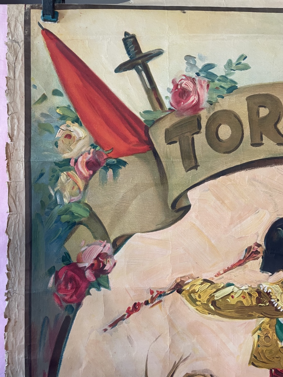 Antico manifesto Toros, carteles de Toros, 1930/40. Manifesto #1-photo-4