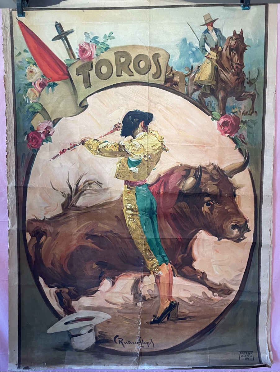 Antico manifesto Toros, carteles de Toros, 1930/40. Manifesto #1