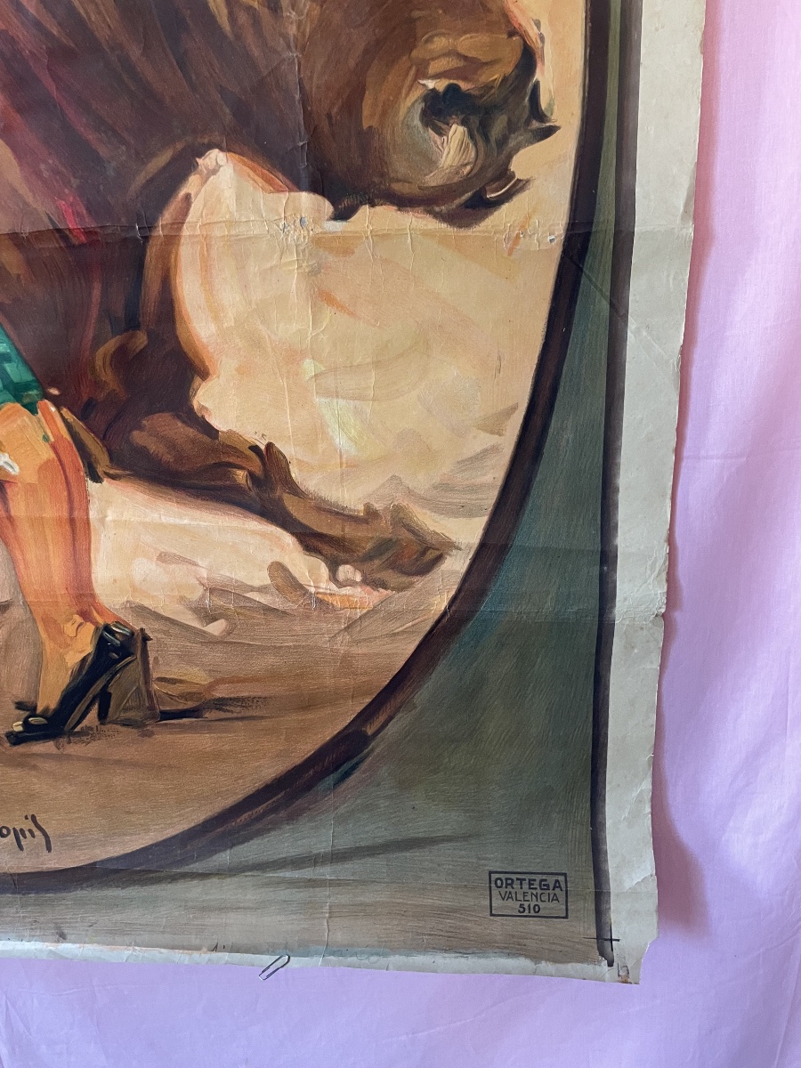 Antico manifesto cartaceo TOROS, 1930/40(manifesto #2)-photo-2