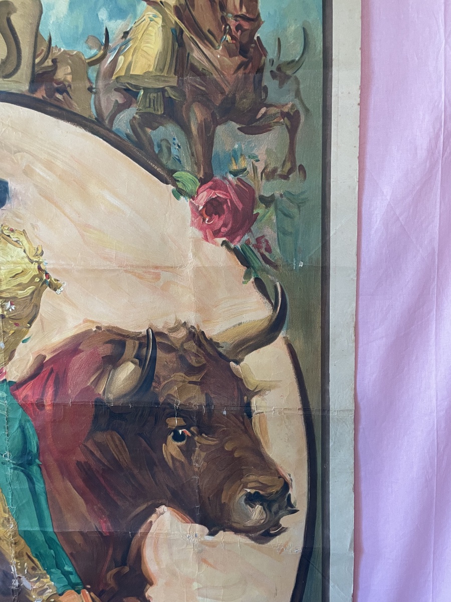 Antico manifesto cartaceo TOROS, 1930/40(manifesto #2)-photo-3