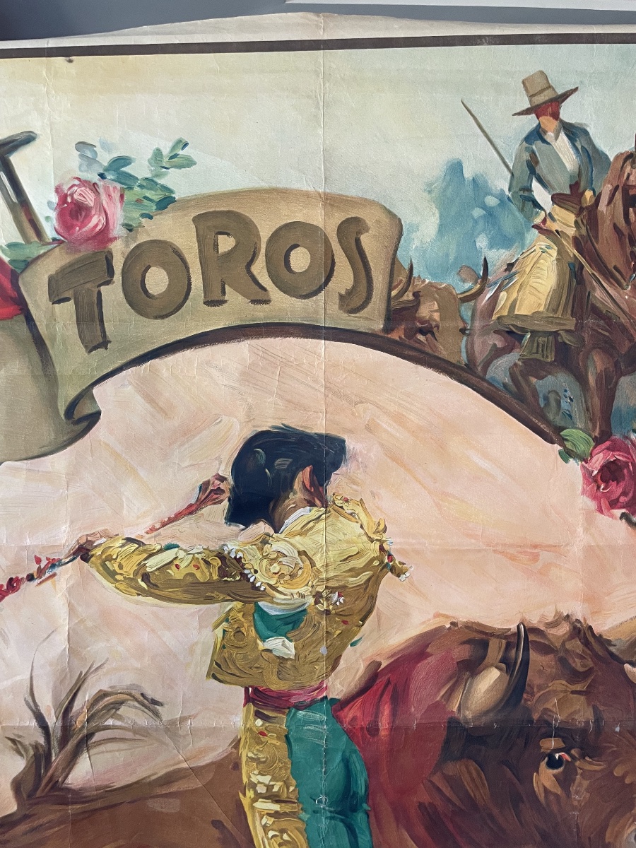 Antico manifesto cartaceo TOROS, 1930/40(manifesto #2)-photo-3