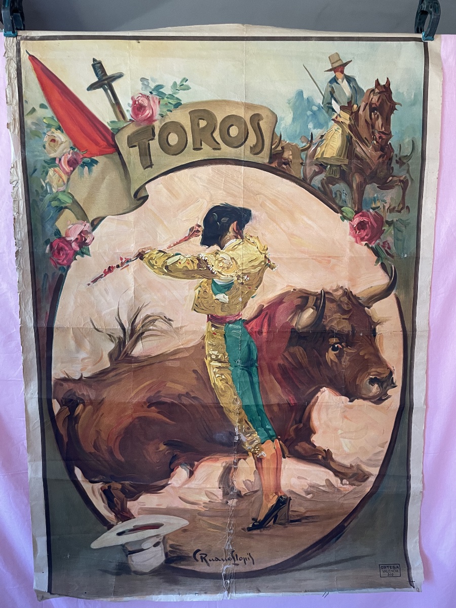 Antico manifesto cartaceo TOROS, 1930/40(manifesto #2)