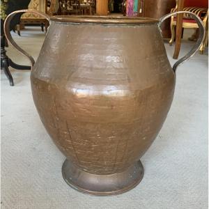 Grande vaso in rame martellato 18* secolo
