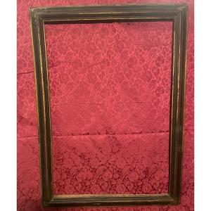 Cornice Luigi XV laccata nero e oro