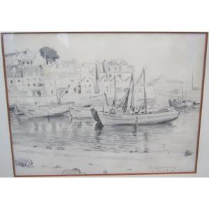 Original Drawing By Albert Dequene, Douarmenez, Brittany 