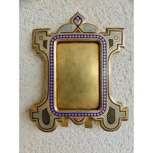 Cloisonné Bronze Photo Frame, Napoleon III,