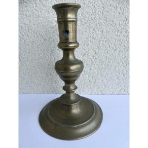 Louis XIII Bronze Candlestick, 17th Century