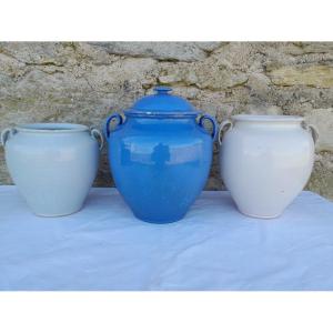 Set Of 3 Jars For Confit, Martres-tolosane, Southwest France