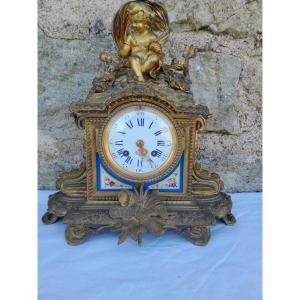 Gilt Bronze And Sevres Porcelain Clock, Napoleon III, 19th Century