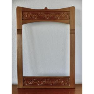Carved Wooden Frame With Tabernacle, Circa 1900, Art Nouveau.