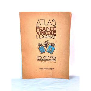 Very Rare Larmat Wine Atlas - Loire Valley - 1946