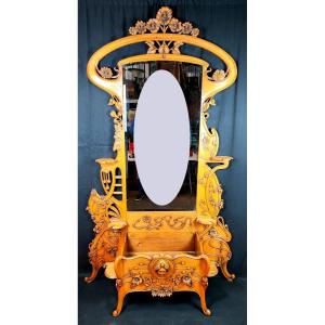Art Nouveau Style Planter Mirror