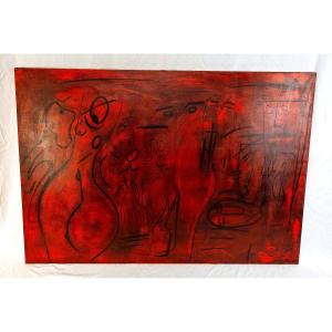 Oil On Canvas Samir Salemi 130 X 90 Cm
