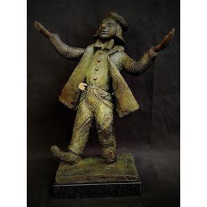 Greta Alessio (1942 - ) Bronze Clown