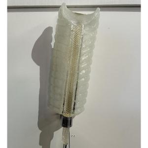 Murano Glass Wall Lamp Feuille Attributed To André Arbus For Barovier & Toso, 1950s