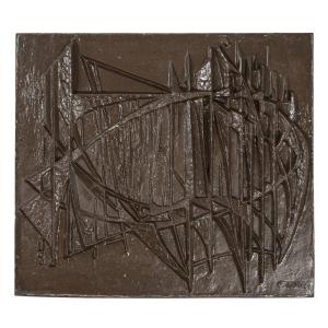 Cast Iron Wall Sculpture By F. Loriot For Stern