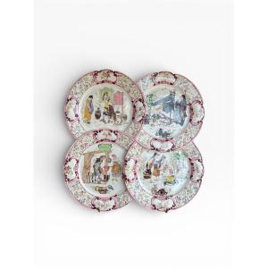 Trompe l'Oeil Tray By Richard Froment, Sarreguemines (late 19th Century)