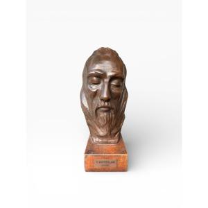 G. Wasterlain “monk” Figurative Sculpture, Belgium, Mid-20th Century