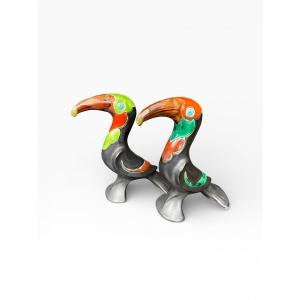 Pair Of Ceramic Toucans, 1950s. 