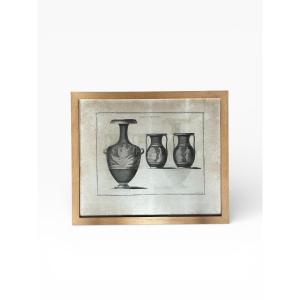 Antique Engraving, Hetruscan Vases. 18th Century