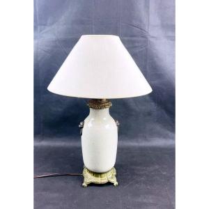 Chinese Cracked Porcelain Lamp Base