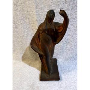 Old Tanagra Terracotta Statuette
