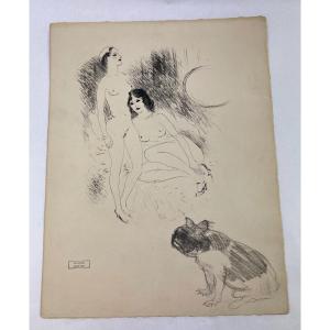 Erotic Engraving By Marcel Vertes