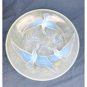Verlys, Iridescent Glass Cup With Geese And Fish Decor