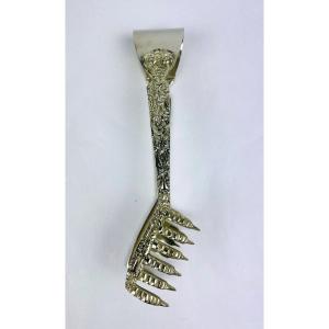 Antique Silver Plated Brass Tongs Ugo Bellini Florence