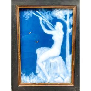 Marcel Chaufriasse Framed Porcelain Plaque