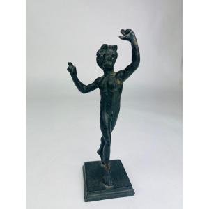 Bronze Subject, Reduction, The Dancing Faun Of Pompeii
