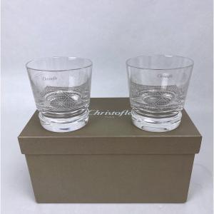 Christofle, Set Of 2 Jardin d'Eden Whiskey Glasses