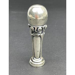 Art Nouveau Silver-plated Bronze Seal