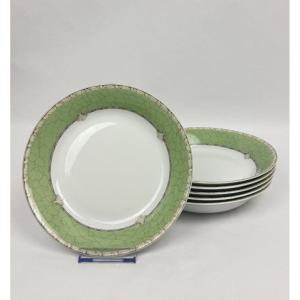 Pierre Frey For Philippe Deshoulières, 6 Lorraine Model Soup Plates