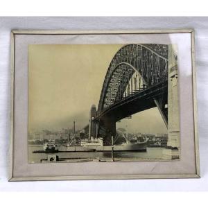 Large Photograph Of Sidney Hartbour Bridge, 1941 Mirrabooka Ct Ekmann